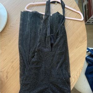 Meshki Diamante Black Backless Jumpsuit